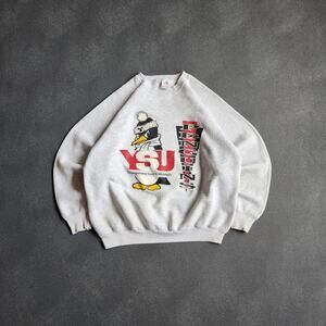 Vintage Youngstown State University Penguins Grey Sweatshirt XL